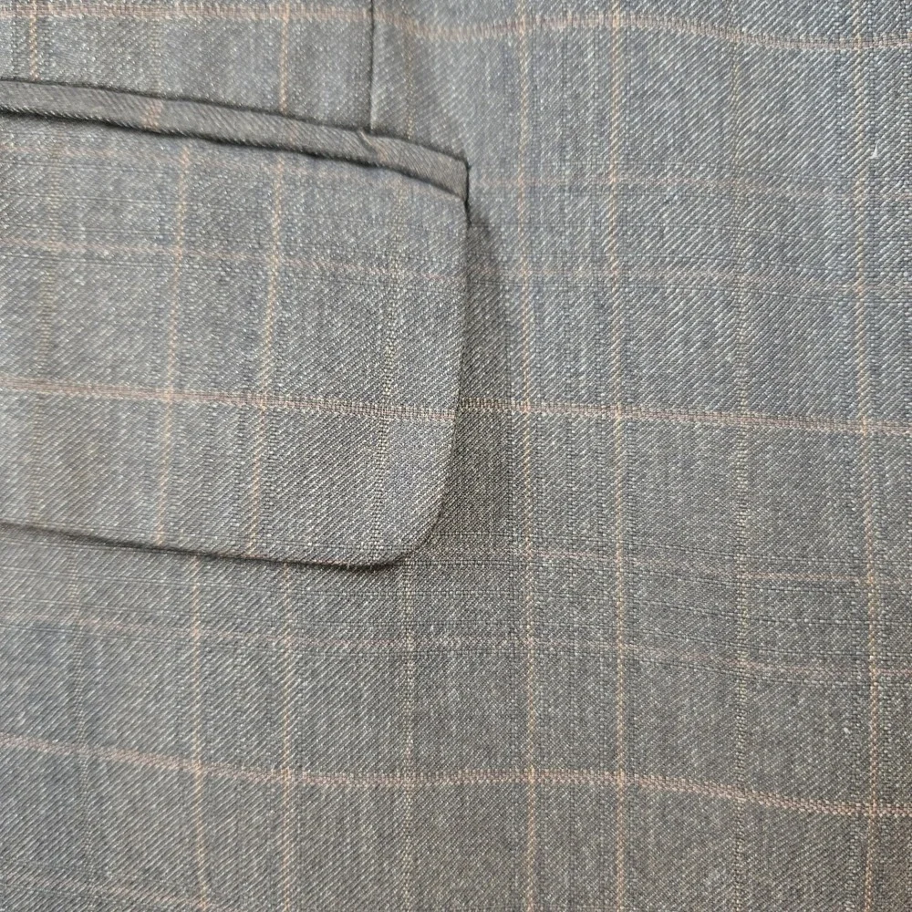 Lineage High Twist Microtech Men's Sport Coat Plaid Suit Jacket Measures 48R‎